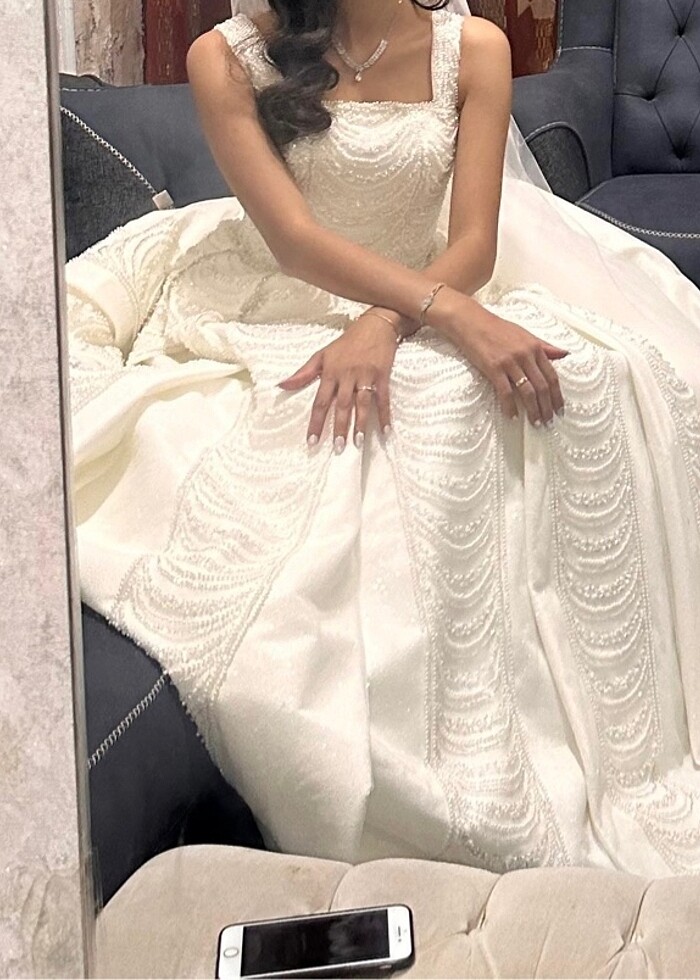 FULL İNCİ İŞLEME GELİNLİK - Görsel 4