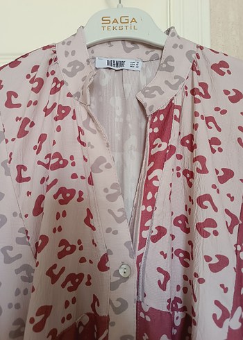 Bohem Bordo Uzun Desenli Elbise - Görsel 2