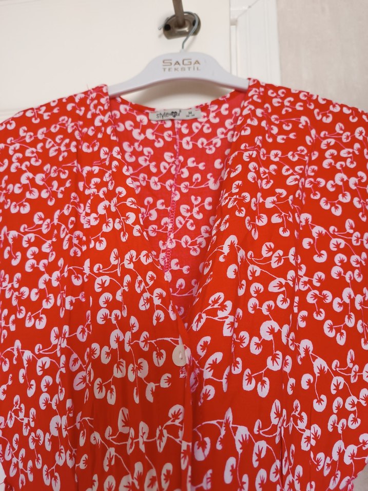 Viskon V Yakalı Uzun Elbise - Görsel 3