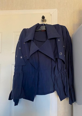 Lacivert  Kupra Etek Gömlek ikili takım - Görsel 6