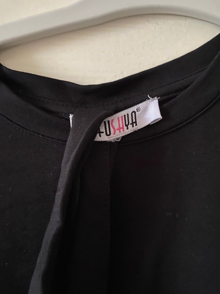 Kemerli Siyah Ekose Uzun Elbise - Görsel 3