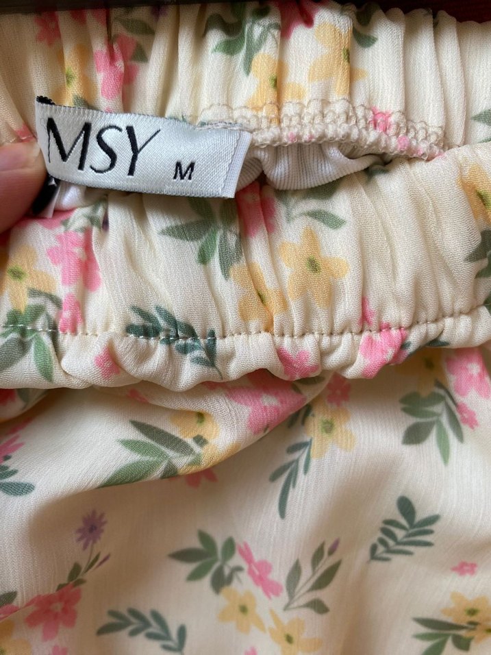 Bahar çiçekli şifon uzun etek - Görsel 4