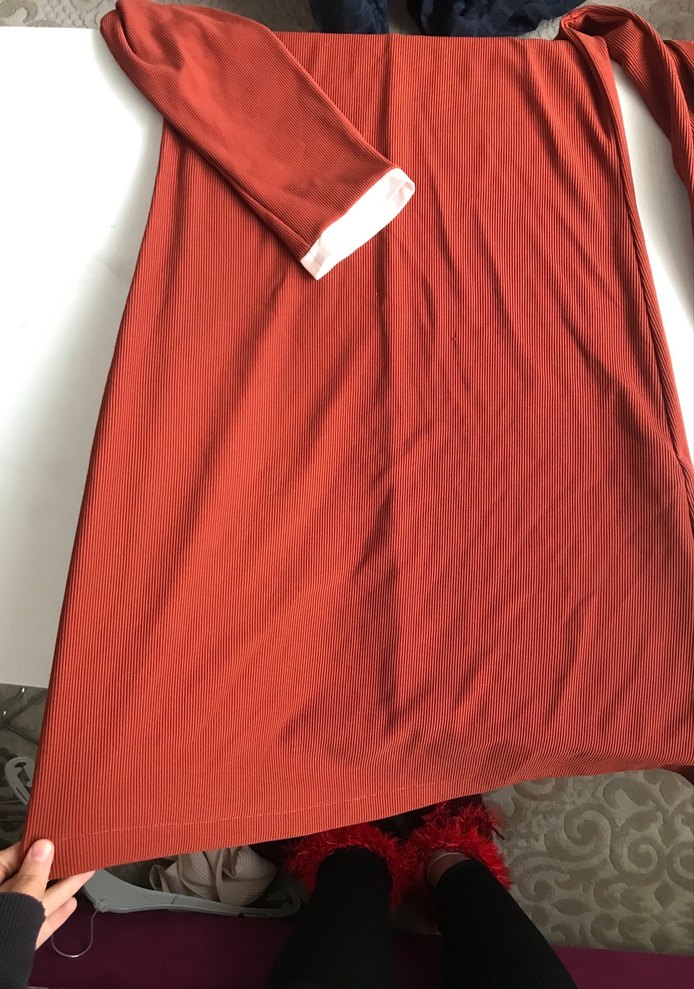 Kiremit yakalı elbise - Görsel 2