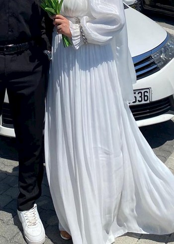 BEYAZ NİKAH ELBİSESİ - Görsel 8