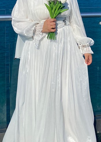 BEYAZ NİKAH ELBİSESİ - Görsel 4