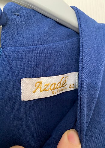 Mavi Uzun Tesettür  Elbise - Görsel 12