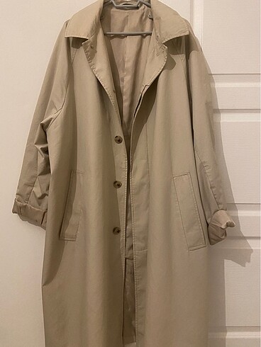 H&M krem rengi Trenckot