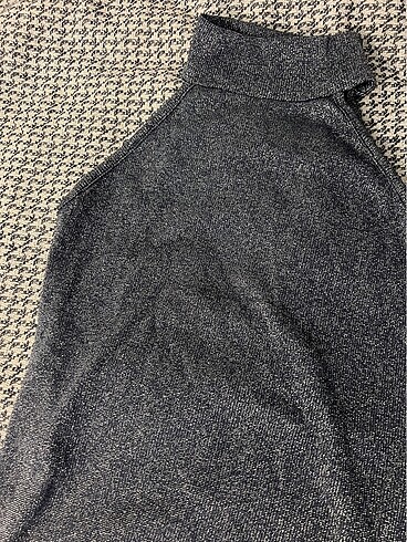 simli lacivert bluz - Görsel 3