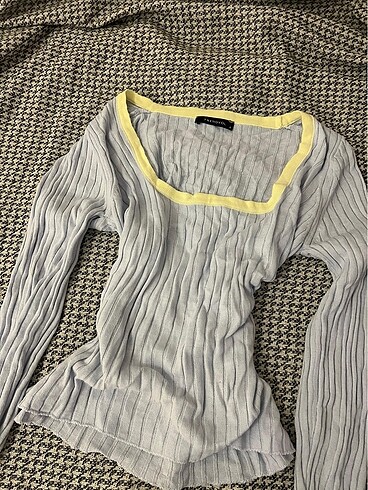 trendyol bebe mavisi ince kare yaka kazak - Görsel 2