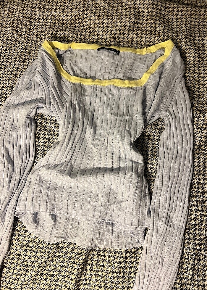 trendyol bebe mavisi ince kare yaka kazak - Görsel 4