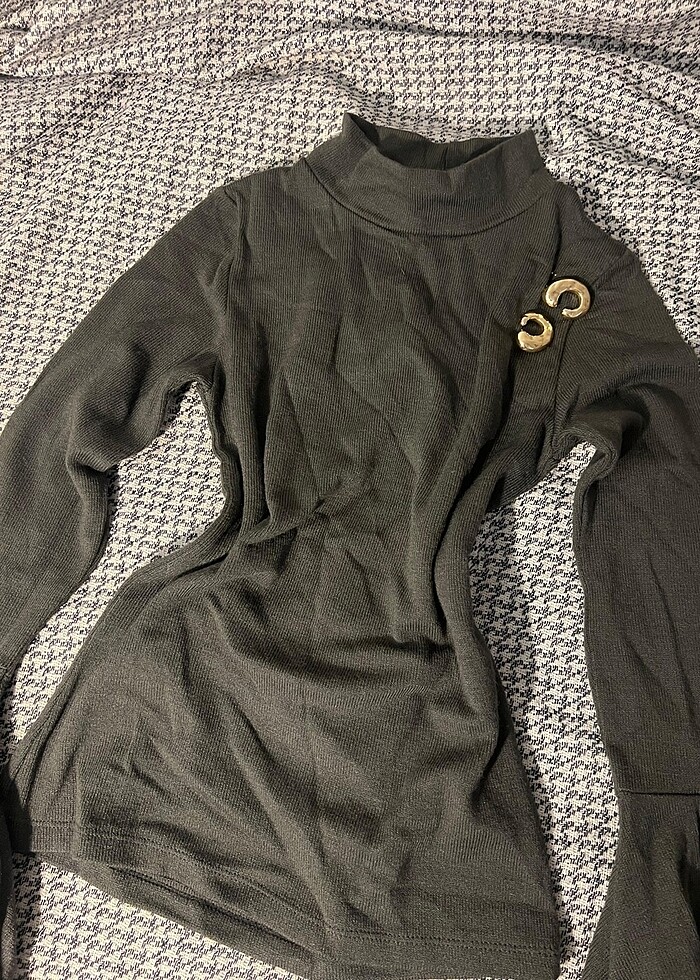 kol detayli antrasit ince kazak - Görsel 4