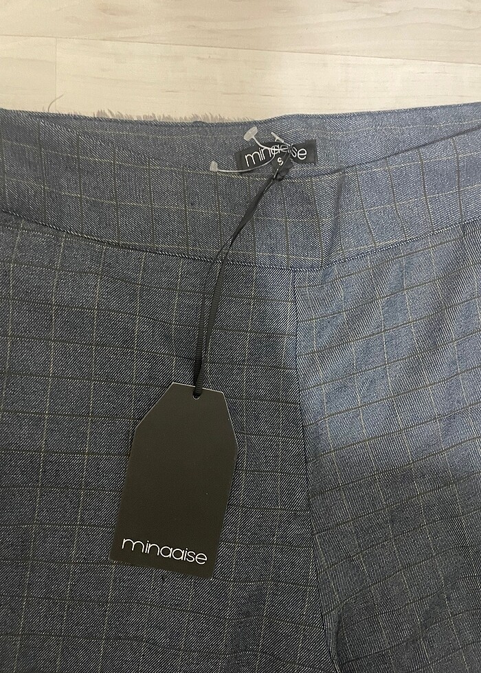 Ekoseli kumaş pantolon - Görsel 2