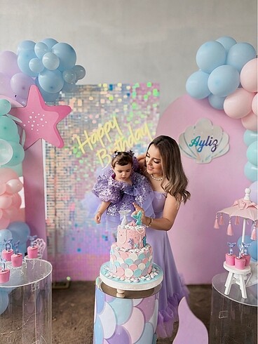 12-18 Ay Beden 1 yaş doğum günü elbisesi lila AÇIKLAMAYI OKUYUNUZ