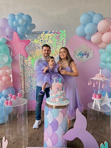Diğer 1 yaş doğum günü elbisesi lila AÇIKLAMAYI OKUYUNUZ