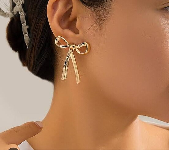 Gümüş fiyonk sallanan küpe kararma solma olmaz - Görsel 2