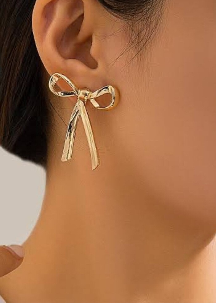 Gümüş fiyonk sallanan küpe kararma solma olmaz - Görsel 2