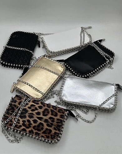 Gümüş parlak boncuklu çanta - Görsel 2