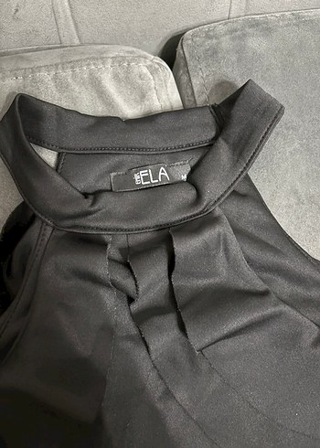 Fırfırlı Siyah kısa Kadın Abiye Elbise - Görsel 3