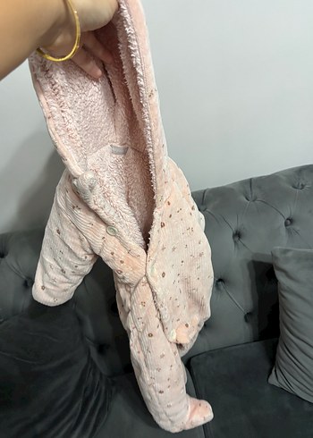 Kız Bebek Pudra Peluş Tulum - Görsel 3