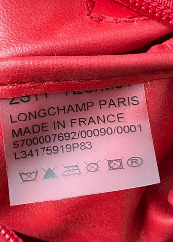 Longchamp Longchamp Kırmızı Deri Kadın Omuz Çantası