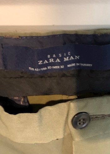 Erkek Koyu Haki Regular Fit Kemerli Pantolon - Görsel 2