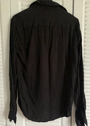 Siyah Keten Gömlek - Görsel 4