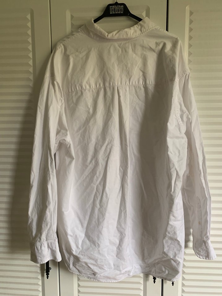 Beyaz Keten Gömlek - Görsel 3