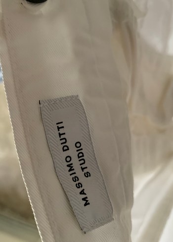 Beyaz Keten Pileli Normal Boy Pantolon - Görsel 2