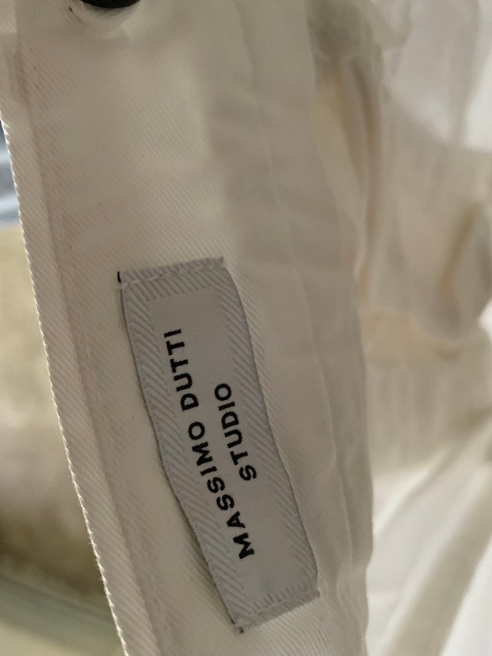 Beyaz Keten Pileli Normal Boy Pantolon - Görsel 2