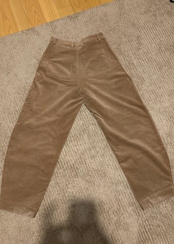 Kahverengi Süet Bol Kesim Pantolon - Görsel 3