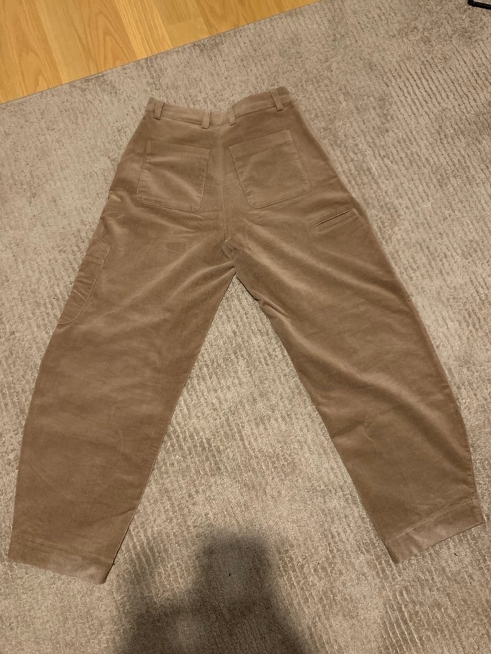 Kahverengi Süet Bol Kesim Pantolon - Görsel 3