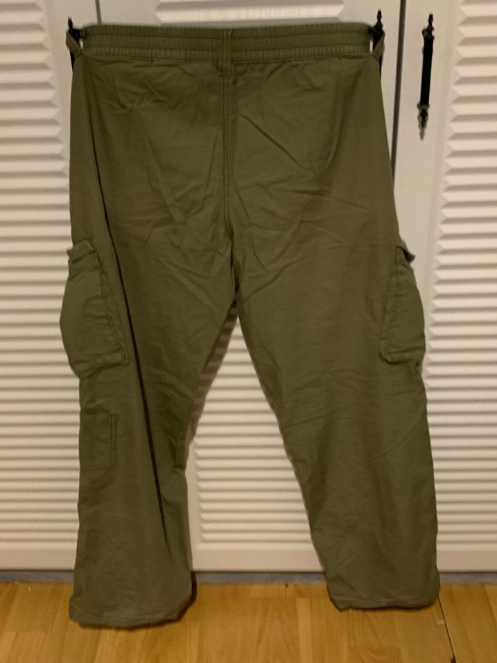 Kemerli Haki Keten Pantolon - Görsel 3