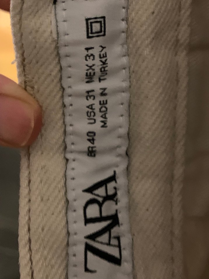 Bej Keten Rahat Kesim Midi Pantolon - Görsel 2