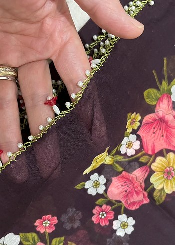 İğne oyası boncuklu çeyizlik yazma - Görsel 3