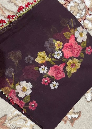 İğne oyası boncuklu çeyizlik yazma - Görsel 2