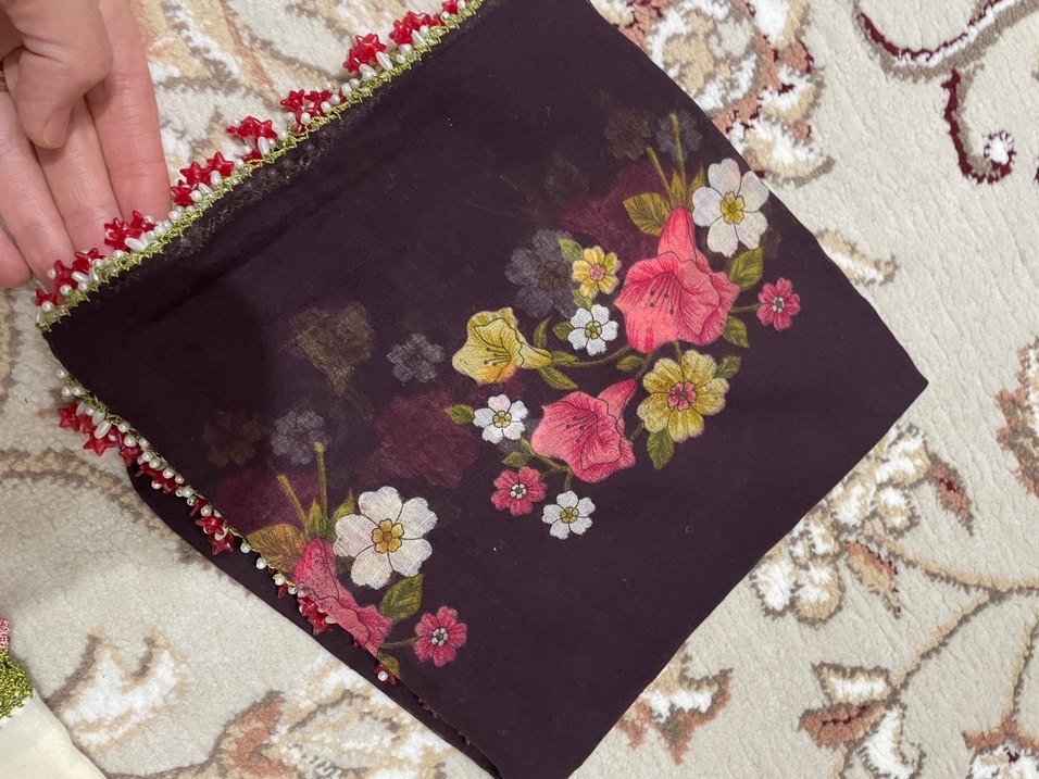 İğne oyası boncuklu çeyizlik yazma - Görsel 2