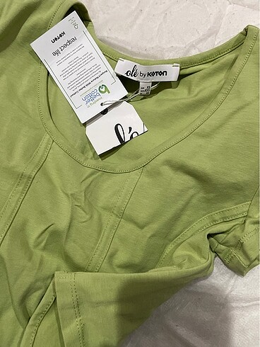 xs Beden haki Renk haki yeşil tshirt crop