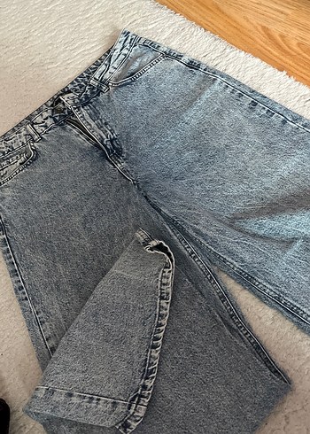mavi wide leg Salaş Kadın Kot Pantolon