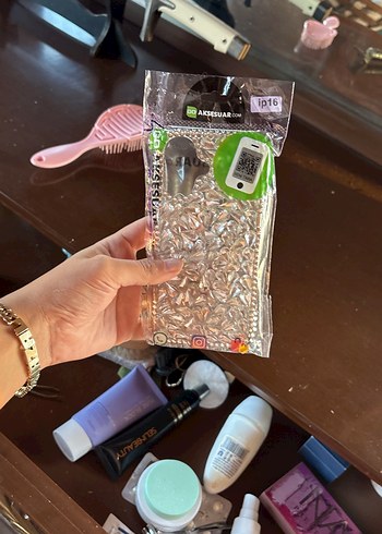 Bej Payetli Bohem Telefon Kılıfı - Görsel 3