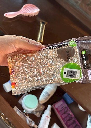 Bej Payetli Bohem Telefon Kılıfı - Görsel 2