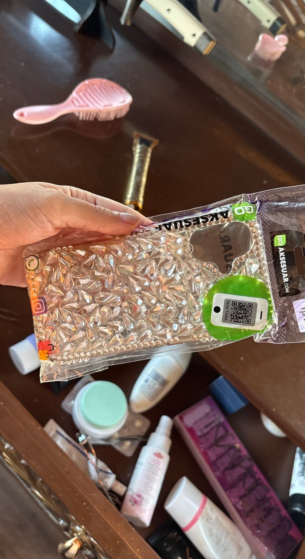 Bej Payetli Bohem Telefon Kılıfı - Görsel 2