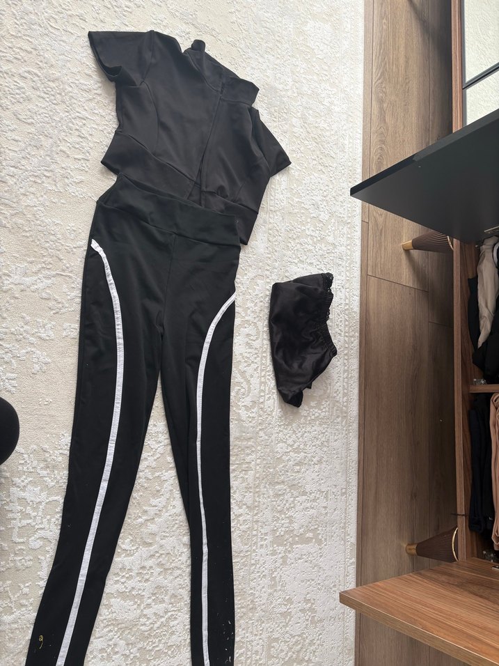 Siyah Mini Spor Tayt - Görsel 2