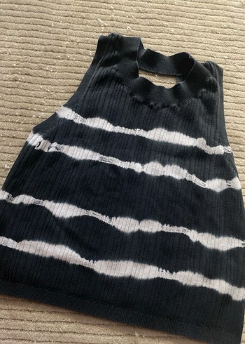 mavi Batik Desenli Bluz