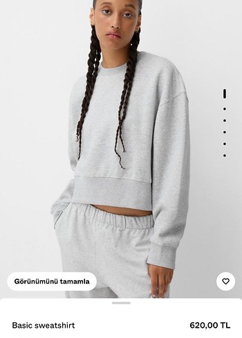 Bershka Bershka Gri Kadın Sweatshirt