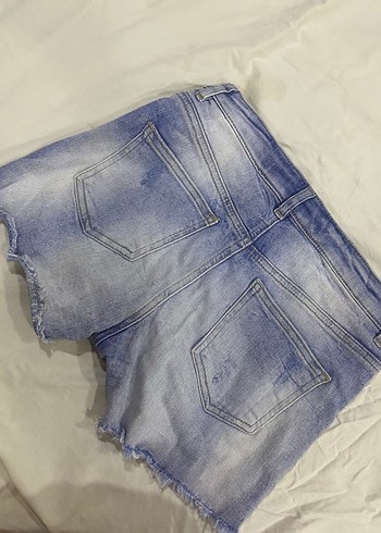 s Beden Kadın Mavi Mini Denim Şort