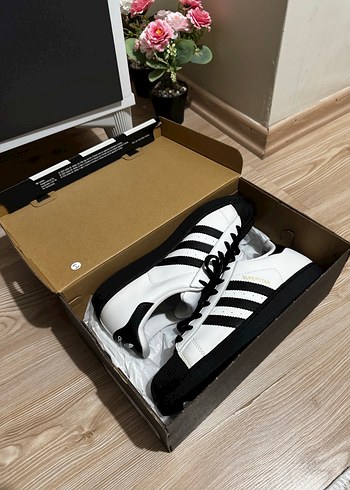 Adidas Superstar Siyah-Beyaz Unisex Spor Ayakkabı 42 - Görsel 4
