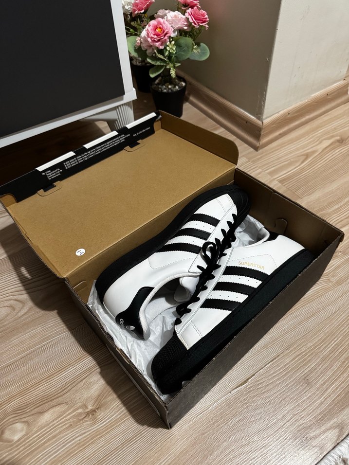 Adidas Superstar Siyah-Beyaz Unisex Spor Ayakkabı 42 - Görsel 4