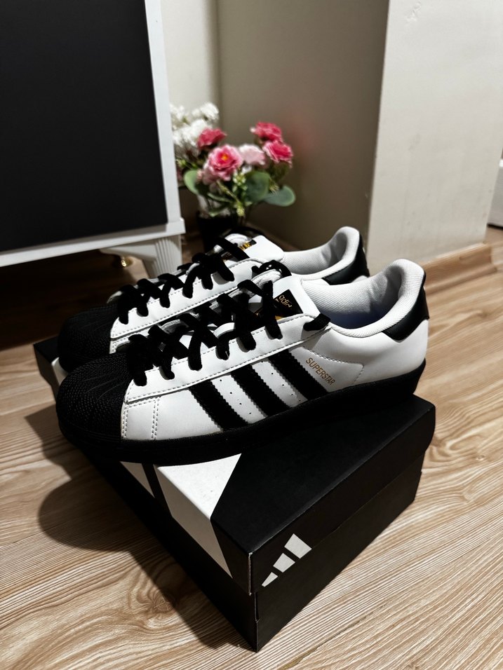 Adidas Superstar Siyah-Beyaz Unisex Spor Ayakkabı 42 - Görsel 2