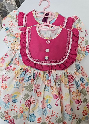 Zara Pembe Çiçekli Bohem Kız Çocuk Elbisesi