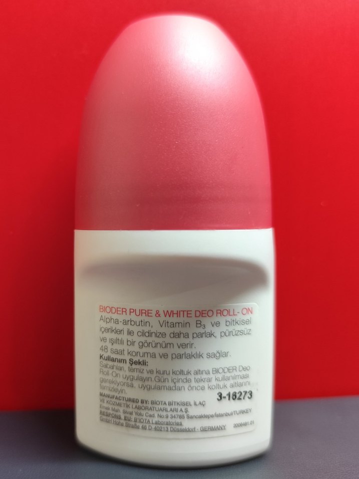 Bioder Pure&White Kadın Roll-On Deodorant - Görsel 2